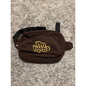 Tim Hortons X Justin Bieber Mens Brown Corduroy Waist Belt Bag & Fanny Pack